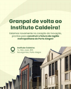 Estamos de volta ao Instituto Caldeira! 